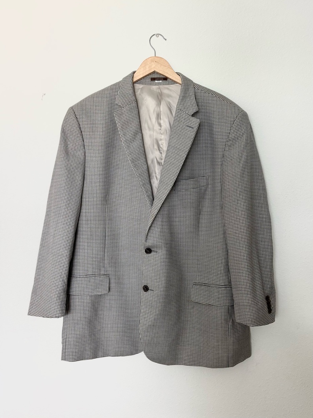 Peter Millar Crown Label Houndstooth Sport Coat Made in Canada 48T